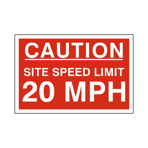 20 Mph Site Speed Limit Sign | Safety-Label.co.uk