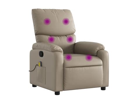 Fauteuil De Massage Inclinable Cappuccino Similicuir