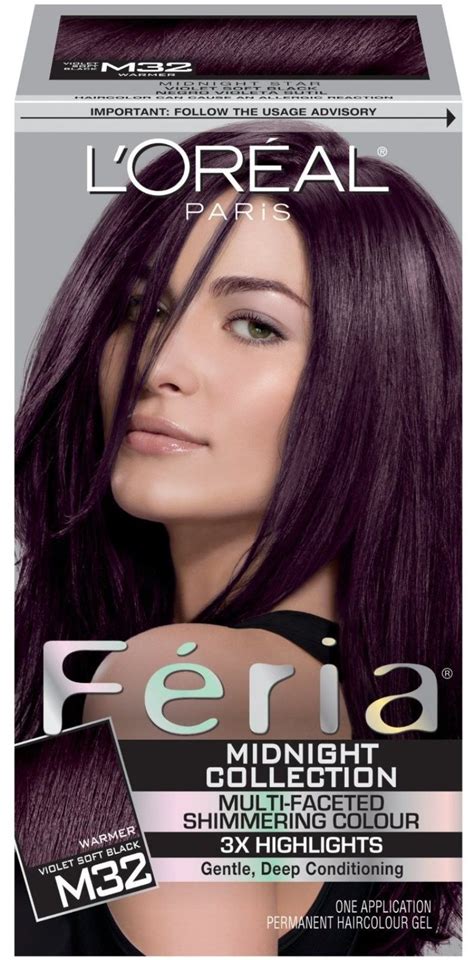 Loreal Paris Feria Warmer Violet Soft Black Boxed Hair Color Hair