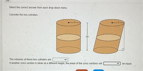 Solved Select The Correct Answer From Each Drop Down Menu Consider