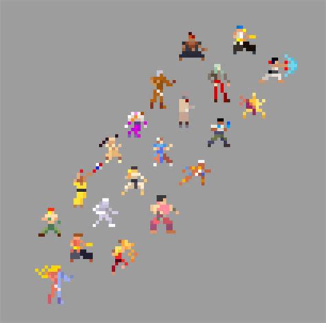 Street Fighter 3rd Strike Characters In Minimalist Pixel Art Rpixelart