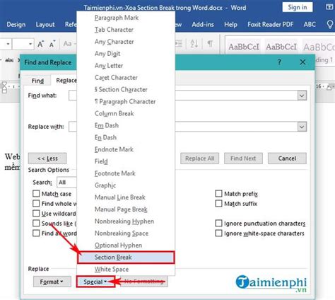 B Quy T Xo Section Break Trong Word