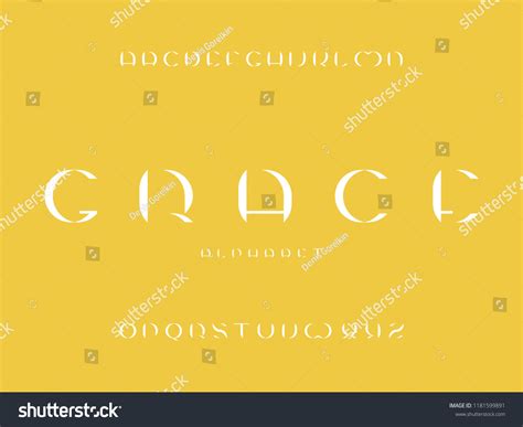 Vektor Stok Grace Font Vector Alphabet Letters Typeface Tanpa Royalti