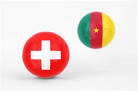 Premium Photo Switzerland Vs Cameroon In White Background