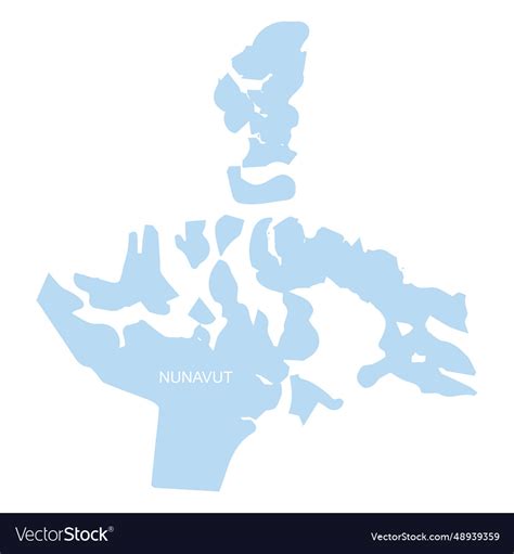 Nunavut Territory Map Royalty Free Vector Image