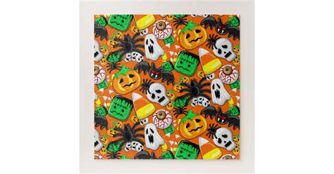 Halloween Spooky Candies Party Jigsaw Puzzle Zazzle