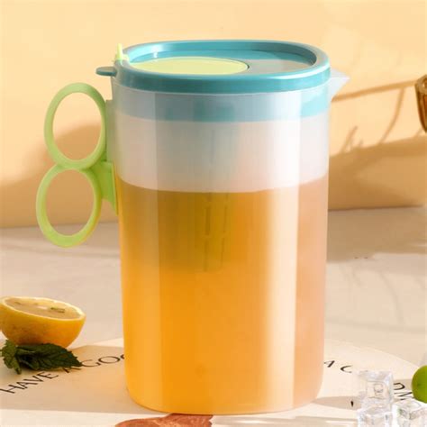 Woaiqiana Clearance Food Storage Plastic Water Pitcher With Flip Top Spout Lid Clear Slim Water