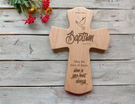 Personalized Baptism Cross Baptism T Personalized Cross Etsy