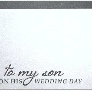 To My Son On His Wedding Day Card For Son S Wedding Gift Greeting