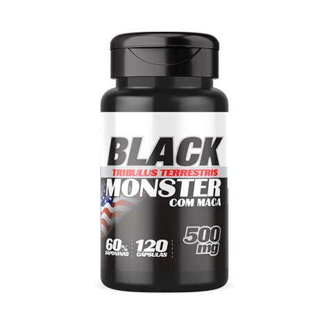 Kit 2 Black Monster Maca 120 Cápsulas 500mg Status Verde