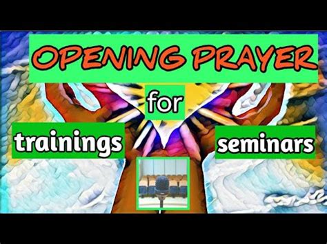 Opening Prayer | Seminar Prayer | Training Session Prayer - YouTube