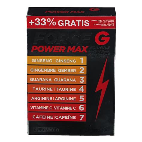 Nutrisant Force G Power Max Versterkte Formule Ampoules Gratis