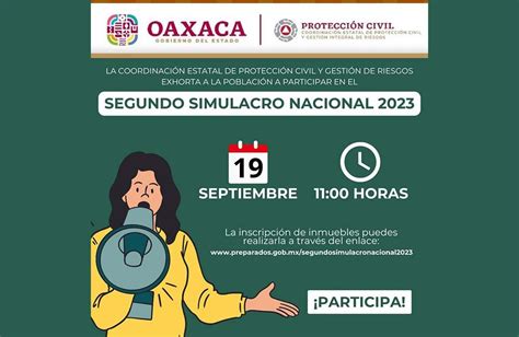 Protección Civil convoca a participar en el Segundo Simulacro Nacional