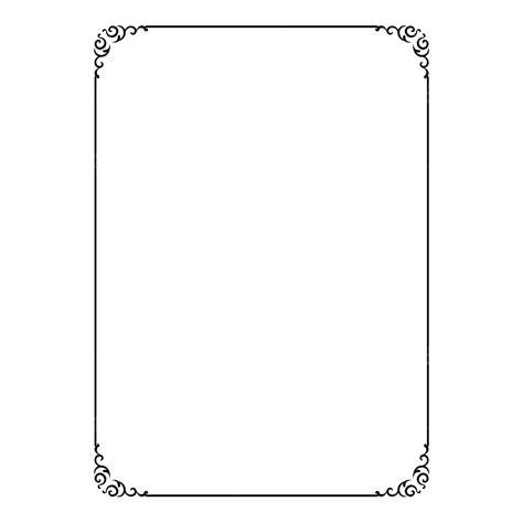 Rectangle Border Swirl Ornate Corner Borders Rectangle Border