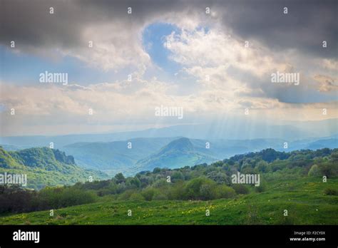 Caucasian mountains landscape Stock Photo - Alamy