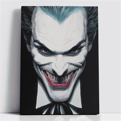 Decorsome X Batman Alex Ross The Joker Face Rectangular Canvas Homeware Zavvi Uk