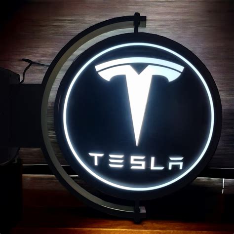 Tesla Led Rotating Sign Tesla Signs