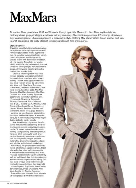 Case Study Marki Max Mara Z Albumu Superbrands Polska Pdf