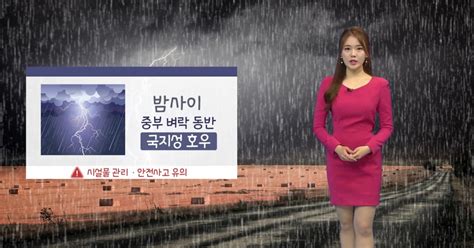 날씨 밤사이 중부 국지성 호우벼락·돌풍 동반