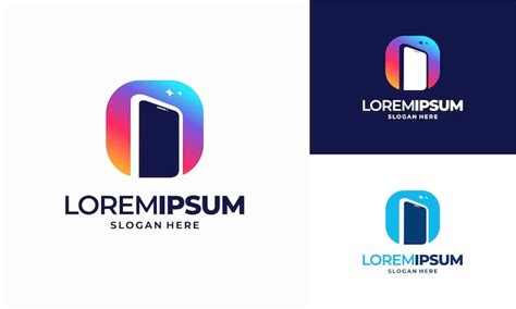 Designs de logotipo da loja de telefones ícones de vetor de designs de