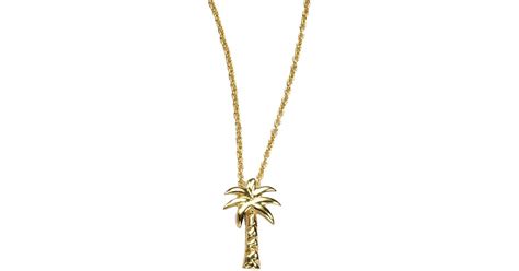 Roberto Coin Tiny Treasures K Yellow Gold Palm Tree Pendant Necklace