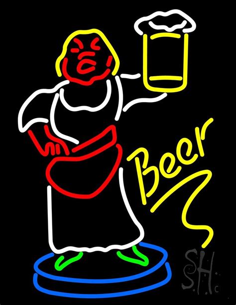 Lady With Beer Mug Led Neon Sign Beer Neon Signs Everything Neon