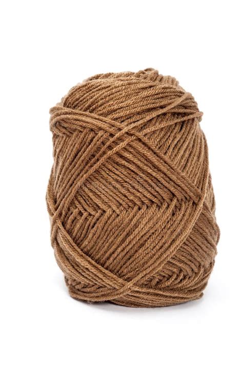 Brown Yarn Wool for Knitting Stock Image - Image of thread, symbol ...