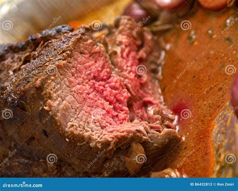 Medium Rare Beef Roast Stock Photo Image Of Roasted