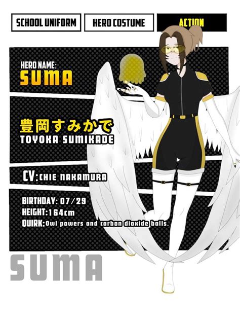 Toyoka Sumikade Bnha Oc Hero Costumes Hero Movie Posters