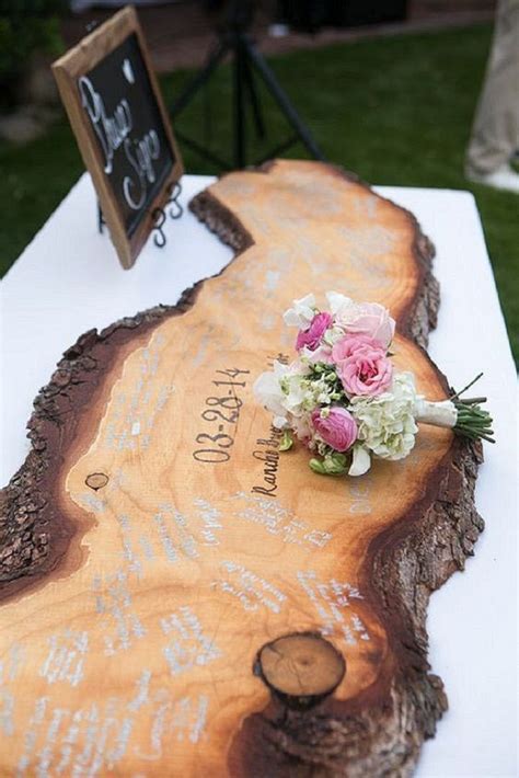 Wooden Bench Wedding Guest Book Unique Wedding Reception Ideas On A