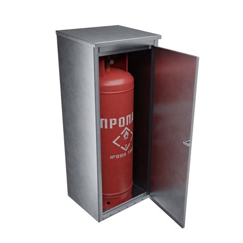 Купить шкаф для 1 газового баллона (50л) с пропаном (серебристый)