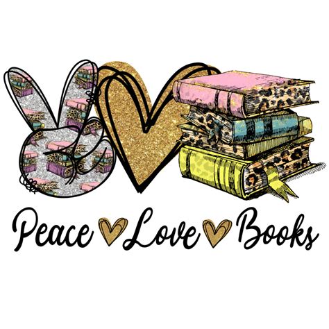 Peace Love Books Sublimation 15115711 Png