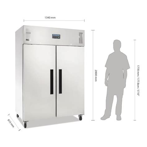 Armoire réfrigérée 1200 Litres positive 2 portes inox POLAR