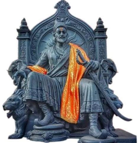 Non Printed Polished Marble Chhatrapati Shivaji Maharaj Statue For