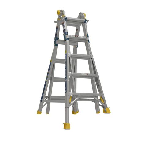 Werner 22 Ft Reach Aluminum 5 In 1 Multi Position Pro Ladder With