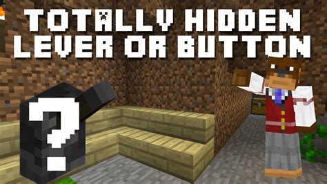 Minecraft Tutorial Totally Hidden Lever Or Button Youtube