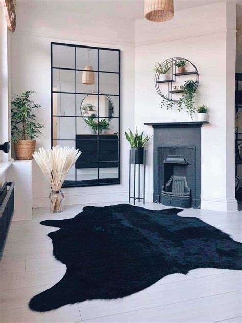 Black Cowhide Rug Nordic Hides And Skins