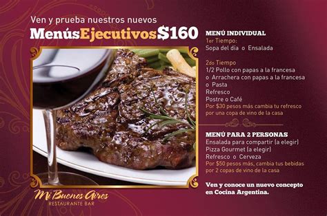 Carta del restaurante Mi Buenos Aires Ciudad del México Lousiana 4