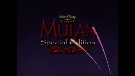 Mulan Special Edition On DVD And VHS Trailer YouTube