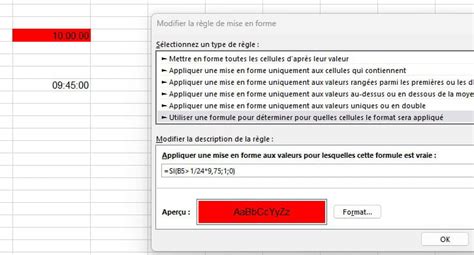 Mise En Forme Conditionnelle En Fonction Du Temps