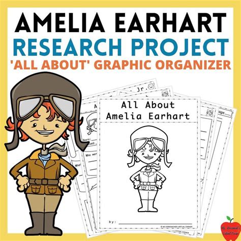 Amelia Earhart All About Research Project Graphic Organizer Biography