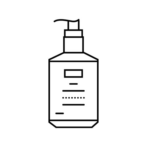 Hand Sanitizer Hygiene Line Icon Vector Illustration Vector