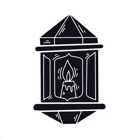 Arabic Lantern Glyph Doodle Icon Illustration 6183203 Vector Art at ...