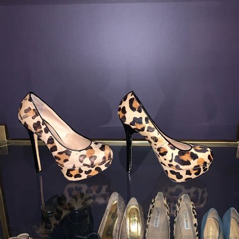 Steve Madden Cheetah Pony Hair Heels Gem