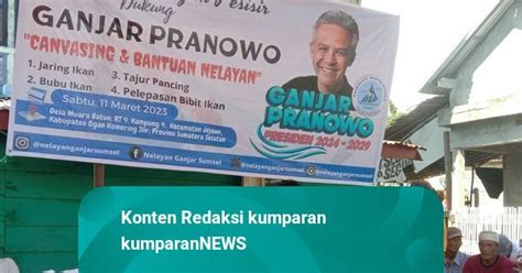 Komunitas Nelayan Pesisir Dukung Ganjar Sumsel Bantu Desa Muara Batun