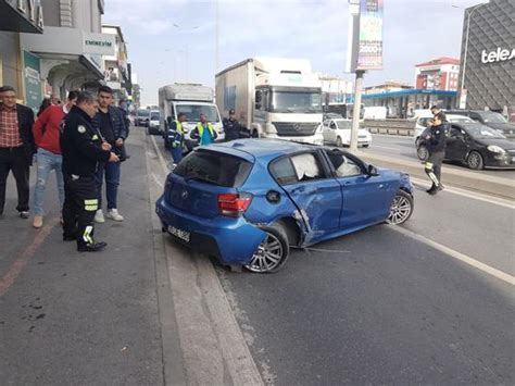 Son dakika E 5 te lüks araç takla attı Trafik kilitlendi Gündem