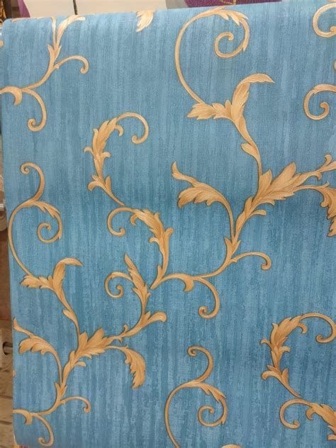 Blue Base Floral Print PVC Wallpaper At Rs 14 Sq Ft In Guwahati ID