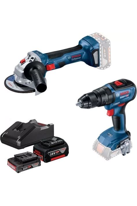 Bosch Gsb 18v 50 Darbeli Delme vidalama Gws 180 lı Taşlama Makinesi