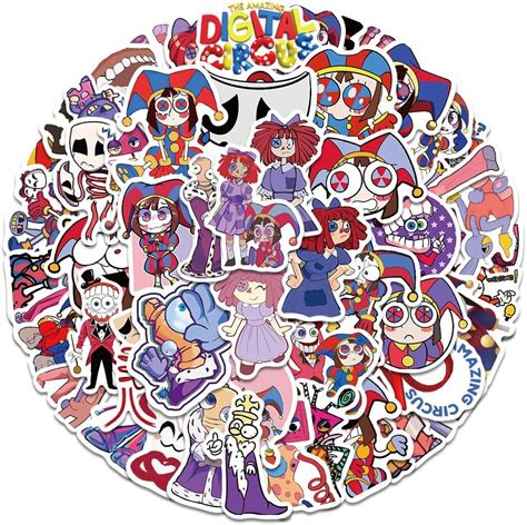 The Amazing Digital Circus Stickers 56pcs The Amazing Digital Circus Merch