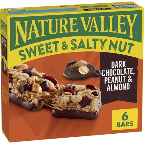 Nature Valley Sweet And Salty Nut Bars Dark Chocolate Peanut Almond 6